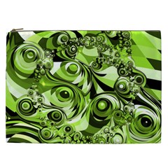 Retro Green Abstract Cosmetic Bag (XXL)