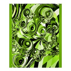 Retro Green Abstract Shower Curtain 60  X 72  (medium) by StuffOrSomething