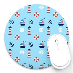 Sailing The Bay 8  Mouse Pad (round) by StuffOrSomething