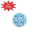 Sailing The Bay 1  Mini Button Magnet (10 pack) Front