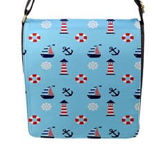 Sailing The Bay Flap Closure Messenger Bag (large) by StuffOrSomething