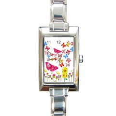 Butterfly Beauty Rectangular Italian Charm Watch by StuffOrSomething