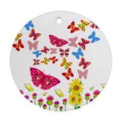 Butterfly Beauty Round Ornament by StuffOrSomething