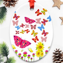 Butterfly Beauty Oval Ornament