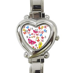 Butterfly Beauty Heart Italian Charm Watch  by StuffOrSomething