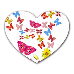 Butterfly Beauty Mouse Pad (heart) by StuffOrSomething