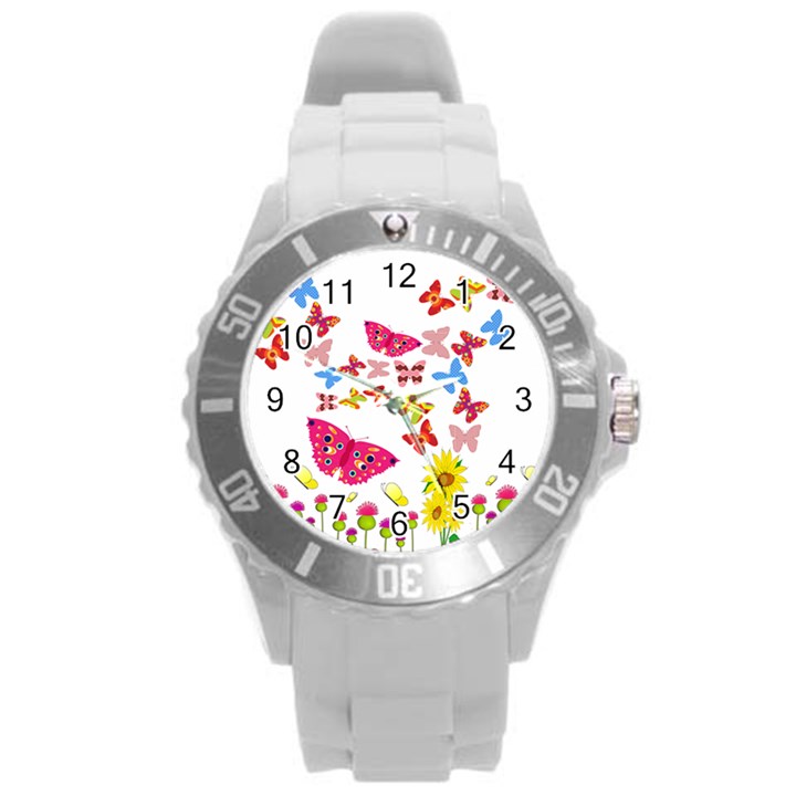 Butterfly Beauty Plastic Sport Watch (Large)