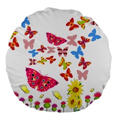 Butterfly Beauty 18  Premium Round Cushion  by StuffOrSomething