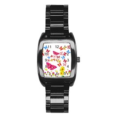 Butterfly Beauty Stainless Steel Barrel Watch by StuffOrSomething