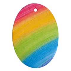 Acrylic Rainbow Oval Ornament by StuffOrSomething