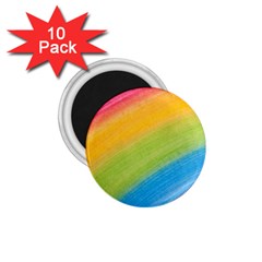 Acrylic Rainbow 1 75  Button Magnet (10 Pack) by StuffOrSomething