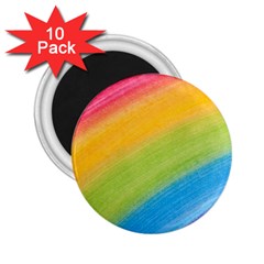 Acrylic Rainbow 2 25  Button Magnet (10 Pack) by StuffOrSomething