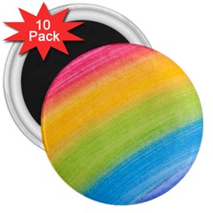 Acrylic Rainbow 3  Button Magnet (10 Pack) by StuffOrSomething