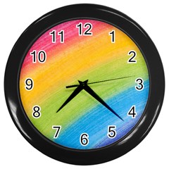 Acrylic Rainbow Wall Clock (black) by StuffOrSomething