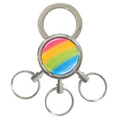 Acrylic Rainbow 3-ring Key Chain by StuffOrSomething