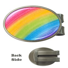 Acrylic Rainbow Money Clip (oval) by StuffOrSomething