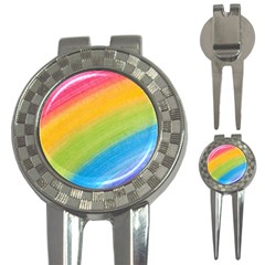 Acrylic Rainbow Golf Pitchfork & Ball Marker by StuffOrSomething