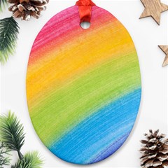 Acrylic Rainbow Oval Ornament (two Sides) by StuffOrSomething