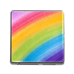 Acrylic Rainbow Memory Card Reader With Storage (square) by StuffOrSomething