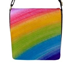 Acrylic Rainbow Flap Closure Messenger Bag (large) by StuffOrSomething