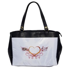 Love Music Oversize Office Handbag (one Side) by NoemiDesign