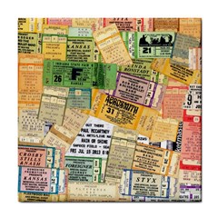 Retro Concert Tickets Ceramic Tile by StuffOrSomething