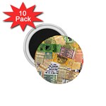 Retro Concert Tickets 1.75  Button Magnet (10 pack) Front