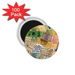 Retro Concert Tickets 1 75  Button Magnet (100 Pack) by StuffOrSomething