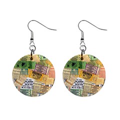 Retro Concert Tickets Mini Button Earrings by StuffOrSomething