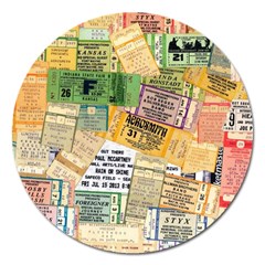 Retro Concert Tickets Magnet 5  (round) by StuffOrSomething