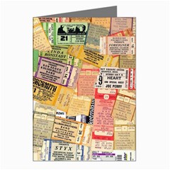 Retro Concert Tickets Greeting Card (8 Pack)