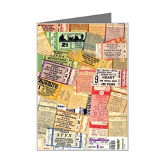 Retro Concert Tickets Mini Greeting Card by StuffOrSomething