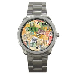 Retro Concert Tickets Sport Metal Watch by StuffOrSomething