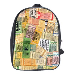 Retro Concert Tickets School Bag (large) by StuffOrSomething