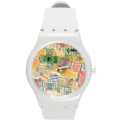 Retro Concert Tickets Plastic Sport Watch (medium) by StuffOrSomething