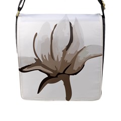 Flower Flap Closure Messenger Bag (large)