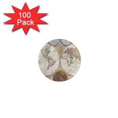 1794 World Map 1  Mini Button Magnet (100 Pack) by StuffOrSomething