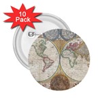 1794 World Map 2.25  Button (10 pack) Front