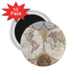 1794 World Map 2 25  Button Magnet (10 Pack) by StuffOrSomething