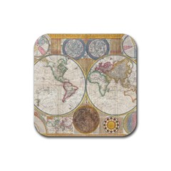 1794 World Map Drink Coaster (square) by StuffOrSomething