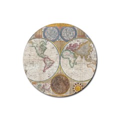 1794 World Map Drink Coaster (round) by StuffOrSomething