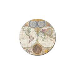 1794 World Map Golf Ball Marker 4 Pack by StuffOrSomething