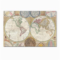 1794 World Map Postcard 4 x 6  (10 Pack) by StuffOrSomething