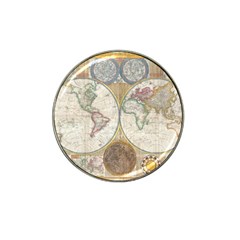 1794 World Map Golf Ball Marker 4 Pack (for Hat Clip) by StuffOrSomething