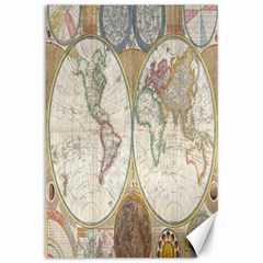 1794 World Map Canvas 12  X 18  (unframed) by StuffOrSomething