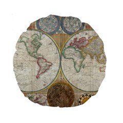 1794 World Map 15  Premium Round Cushion  by StuffOrSomething