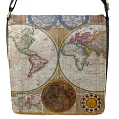 1794 World Map Flap Closure Messenger Bag (small) by StuffOrSomething