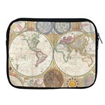 1794 World Map Apple iPad Zippered Sleeve Front