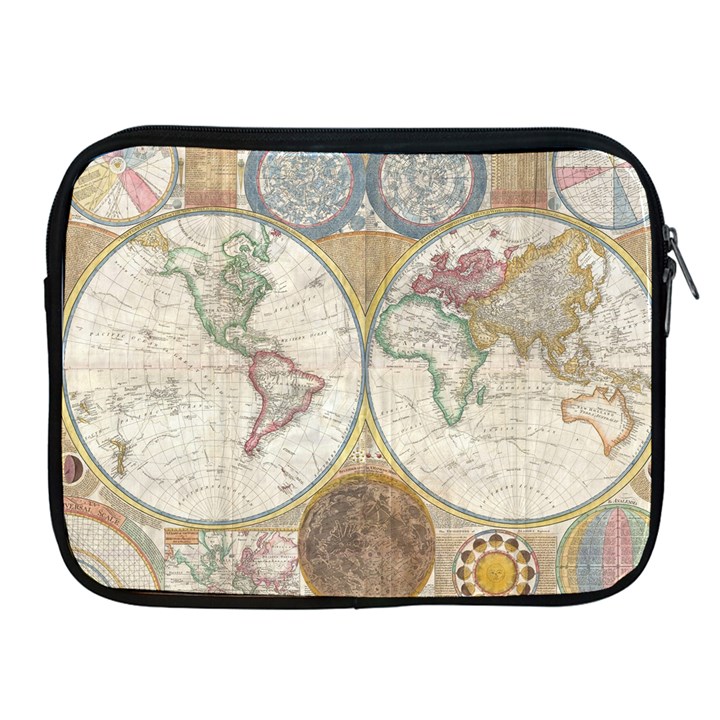 1794 World Map Apple iPad Zippered Sleeve