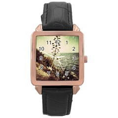 Sète Rose Gold Leather Watch  by marceau